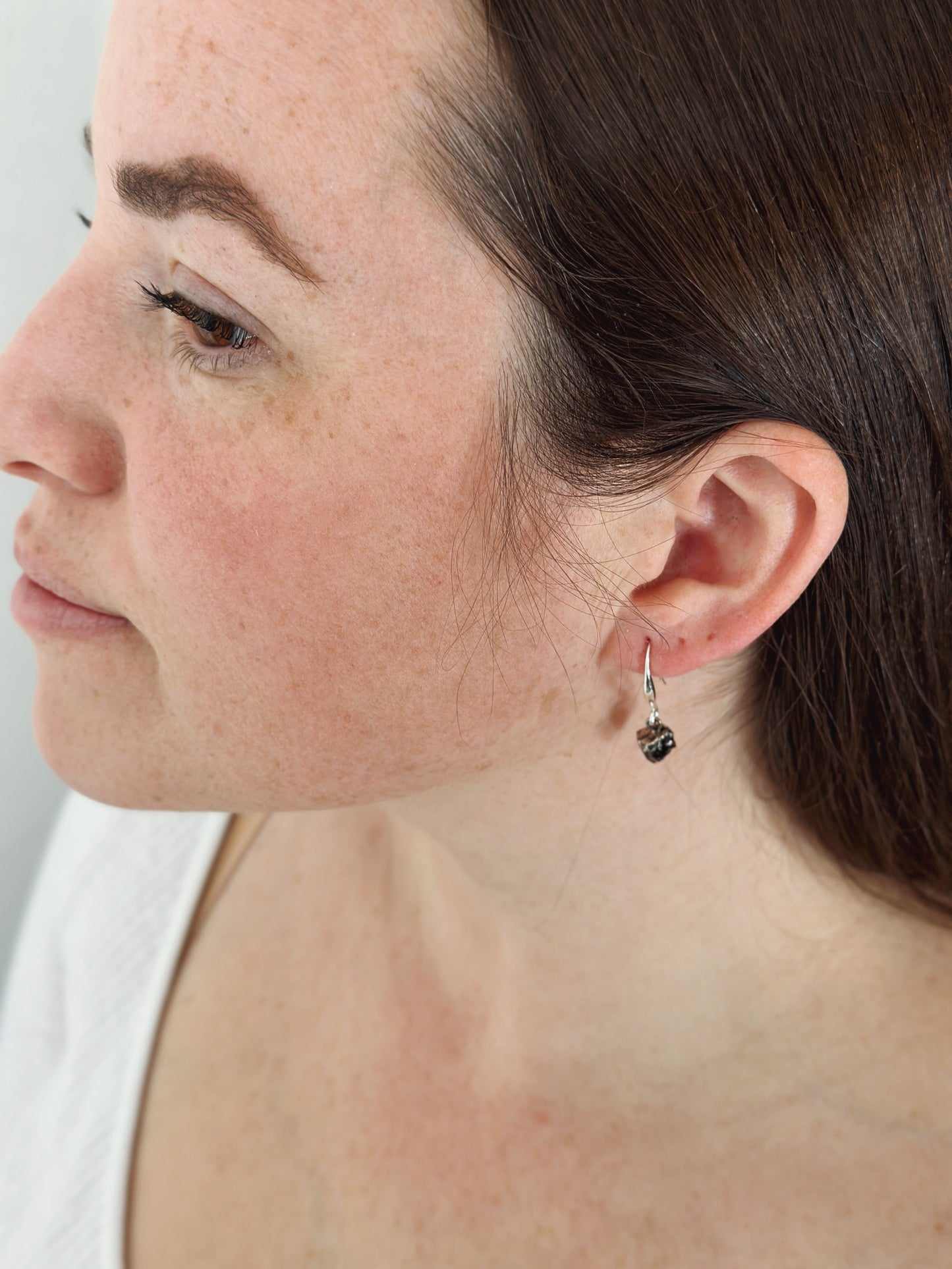 Garnet Sterling Silver Hook