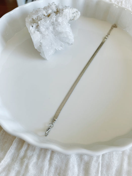 Sterling Silver Herringbone Bracelet