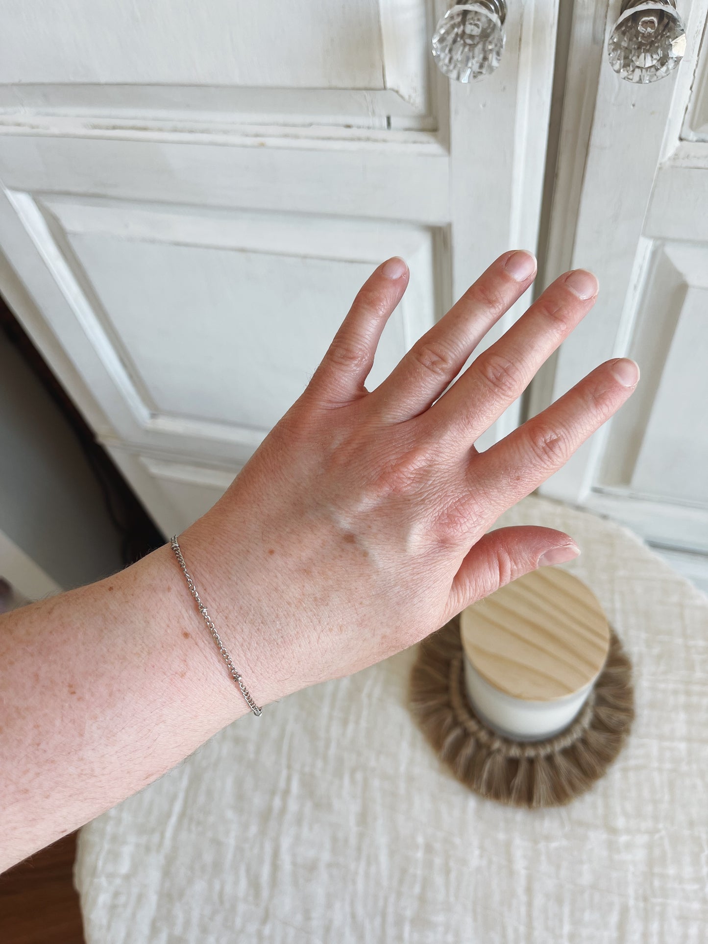 Sterling Silver Beaded Bracelet