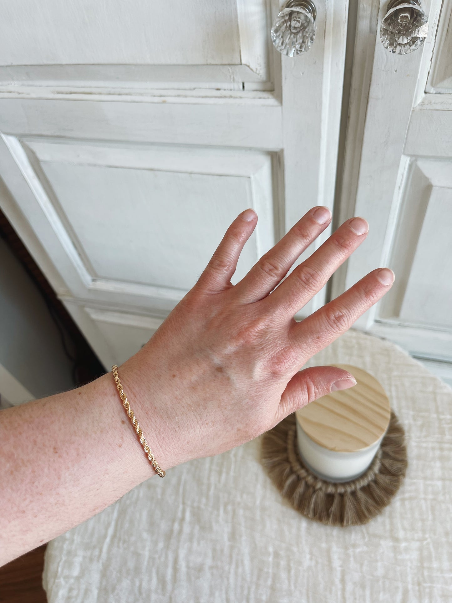 14k Gold Rope Bracelet