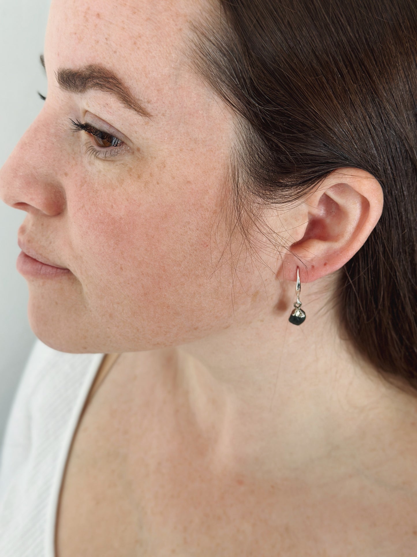 Emerald Sterling Silver Hook
