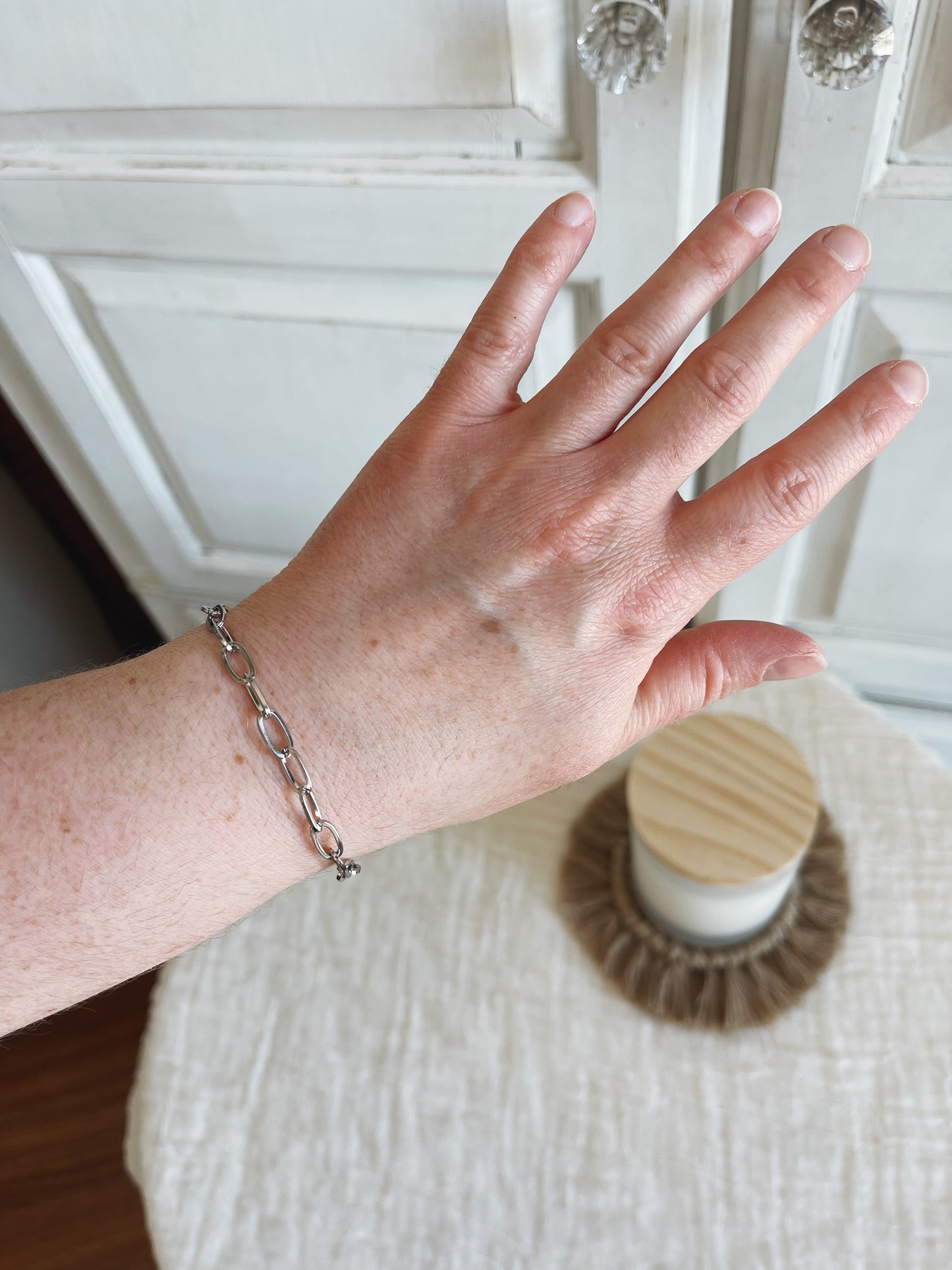 Sterling Silver Paperclip Bracelet
