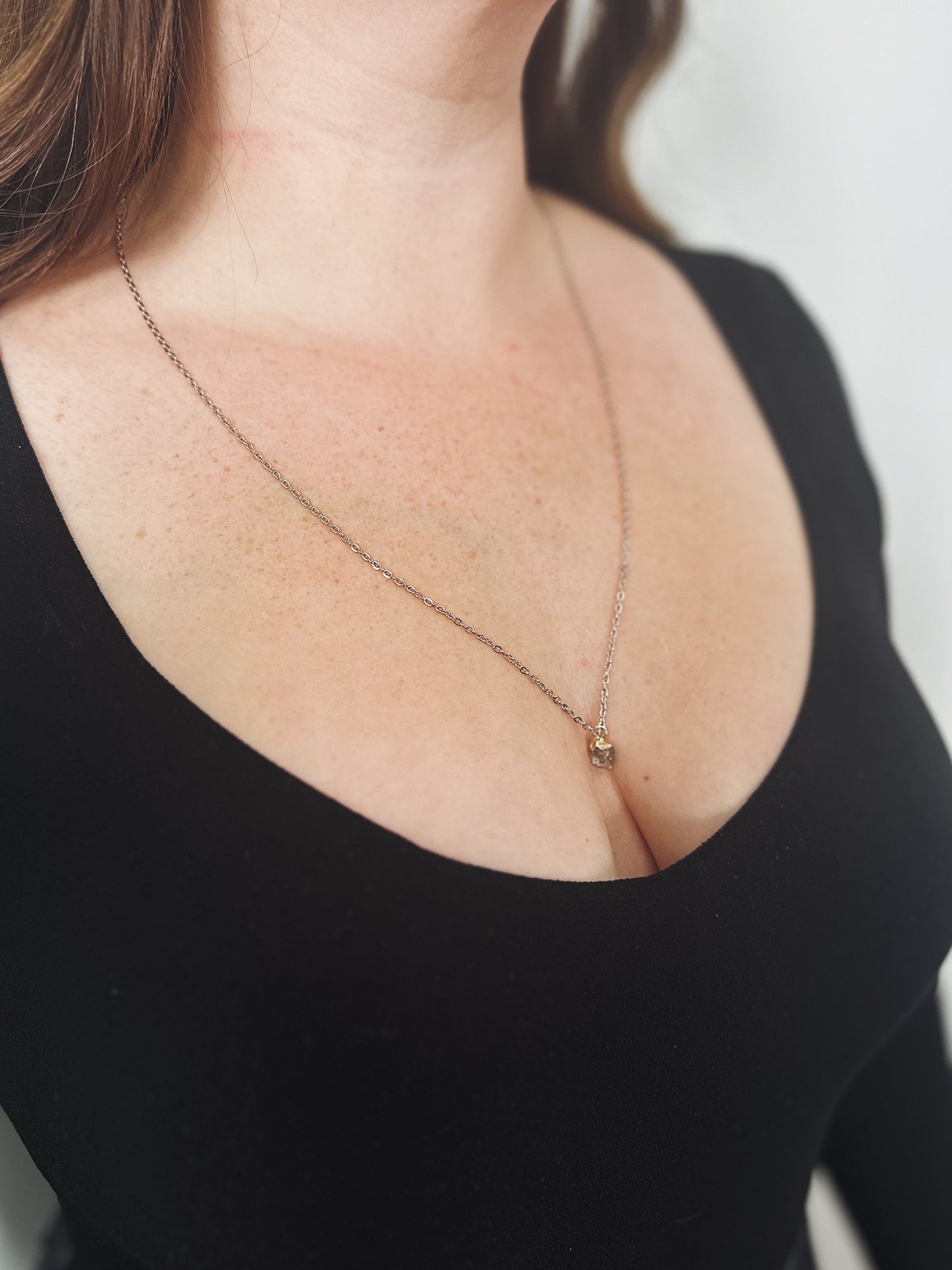 Herkimer Silver Necklace