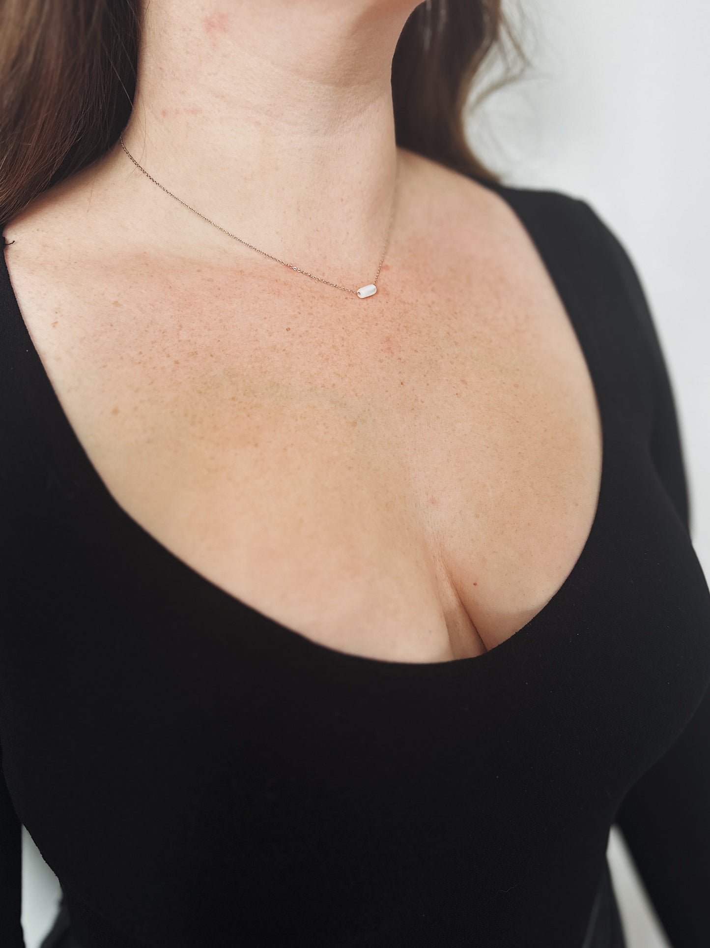 Mother of Pearl Silver Necklace