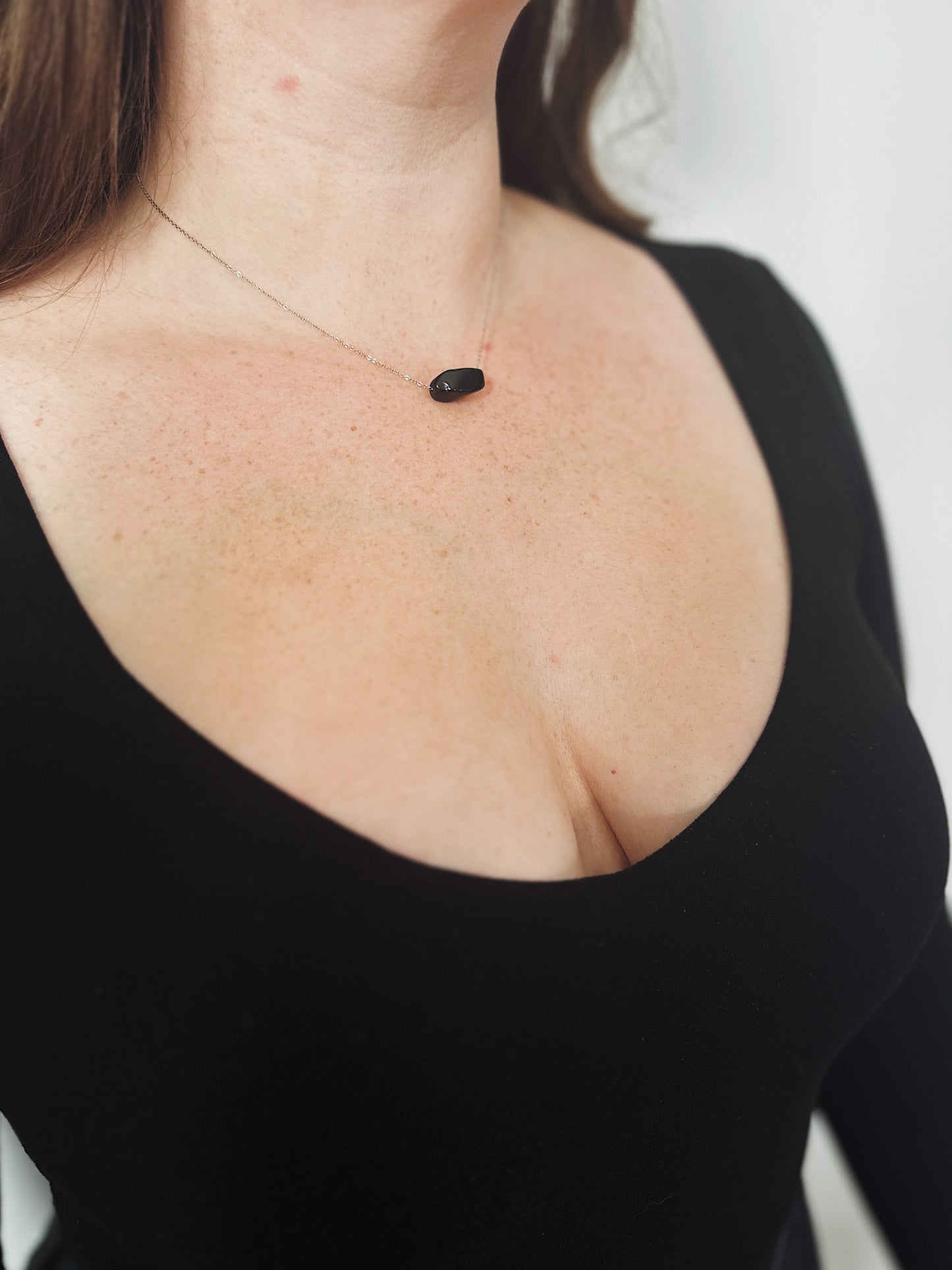 Black Onyx Silver Necklace