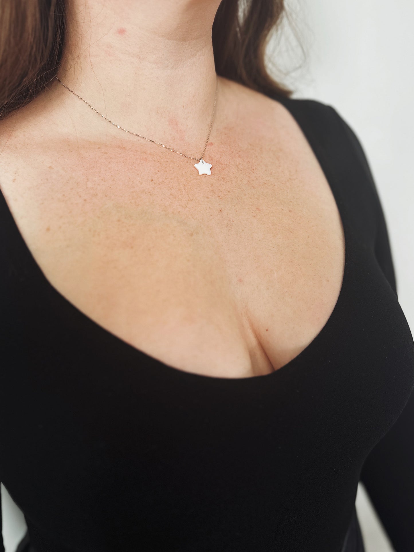 Mother of Pearl Star Silver Necklace