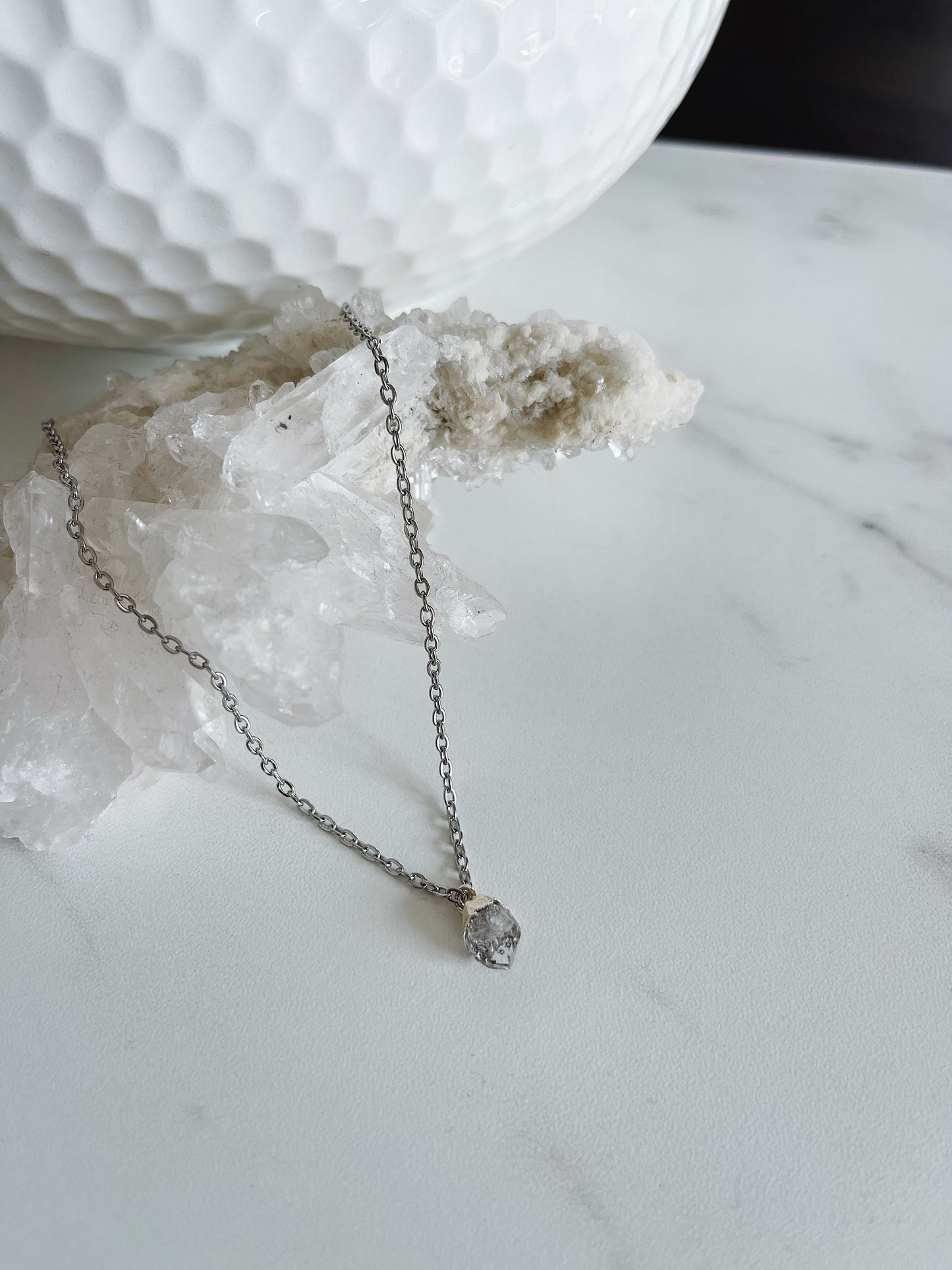 Herkimer Silver Necklace