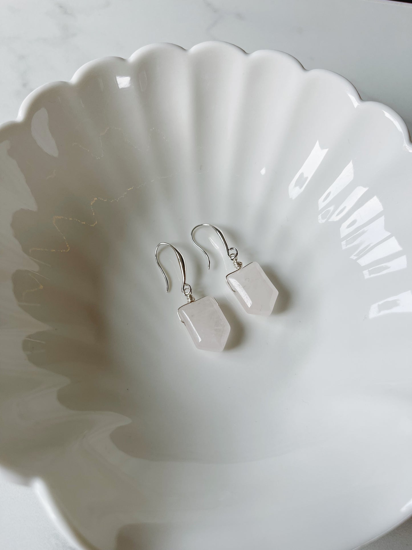 Rose Quartz Point Sterling Silver Hook