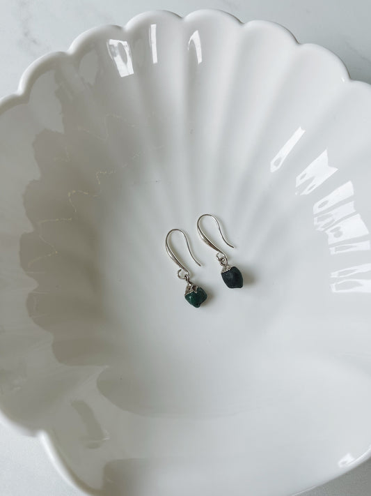 Emerald Sterling Silver Hook