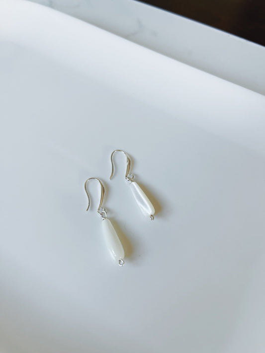 Mother of Pearl Drop Sterling Silver Hook