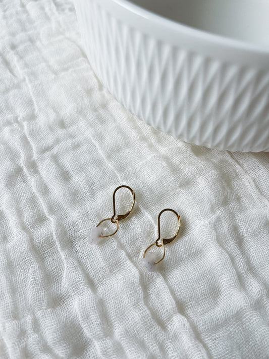 Morganite 24k Gold French Hook