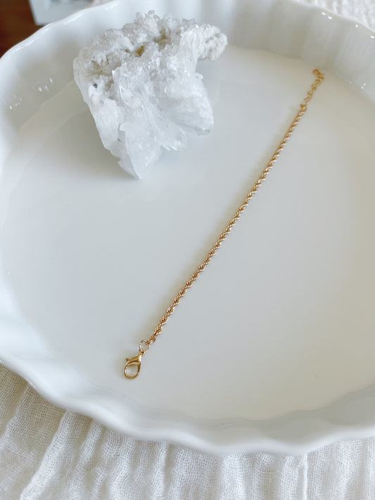 14k Gold Rope Bracelet