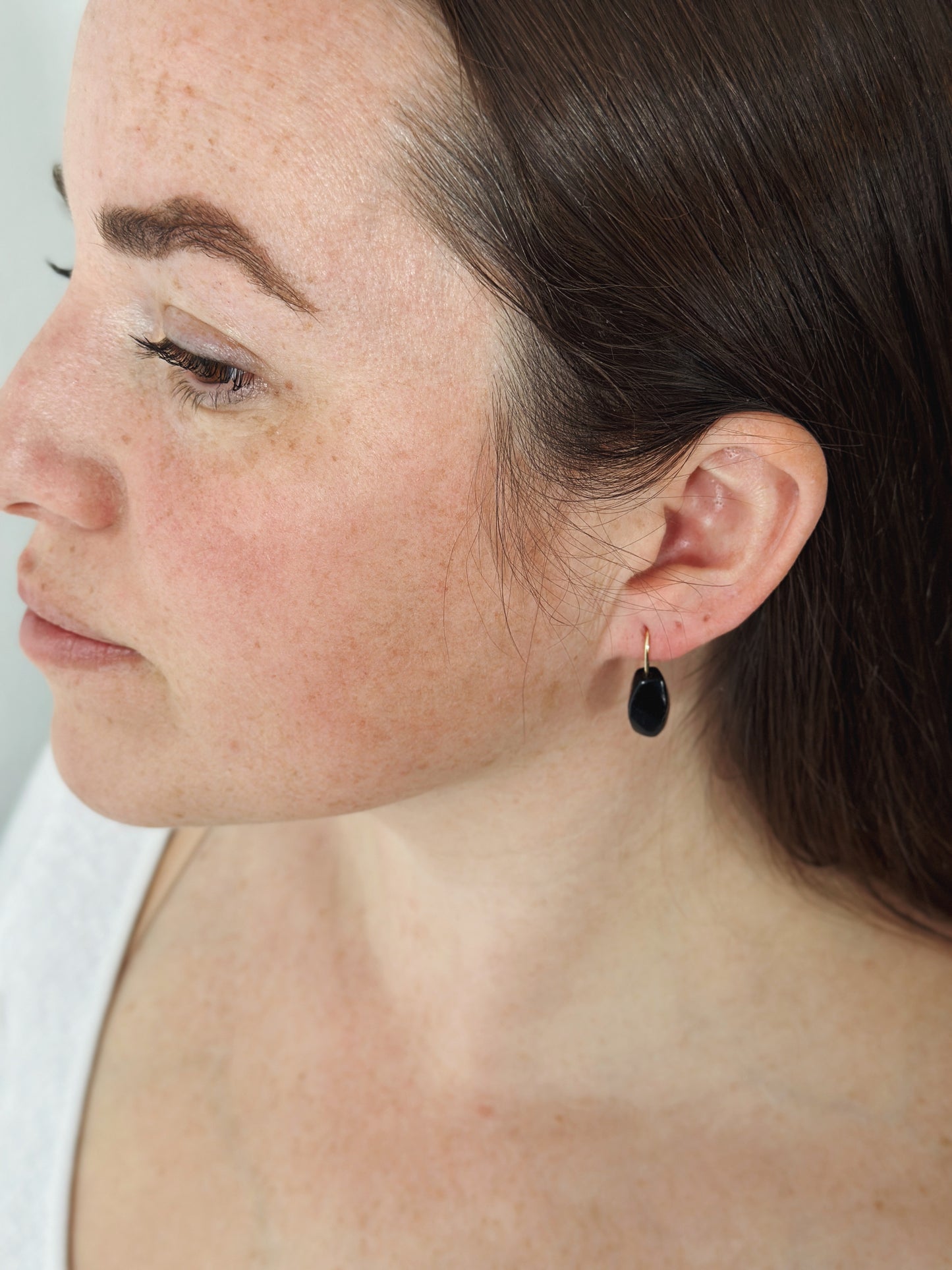 Onyx 14k Gold wire Earring Hook