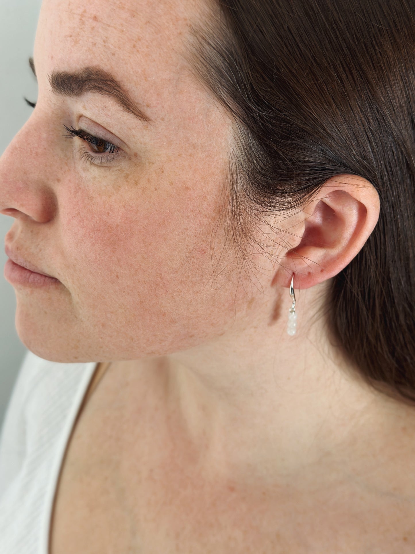 Rose Quartz Sterling Silver Hook