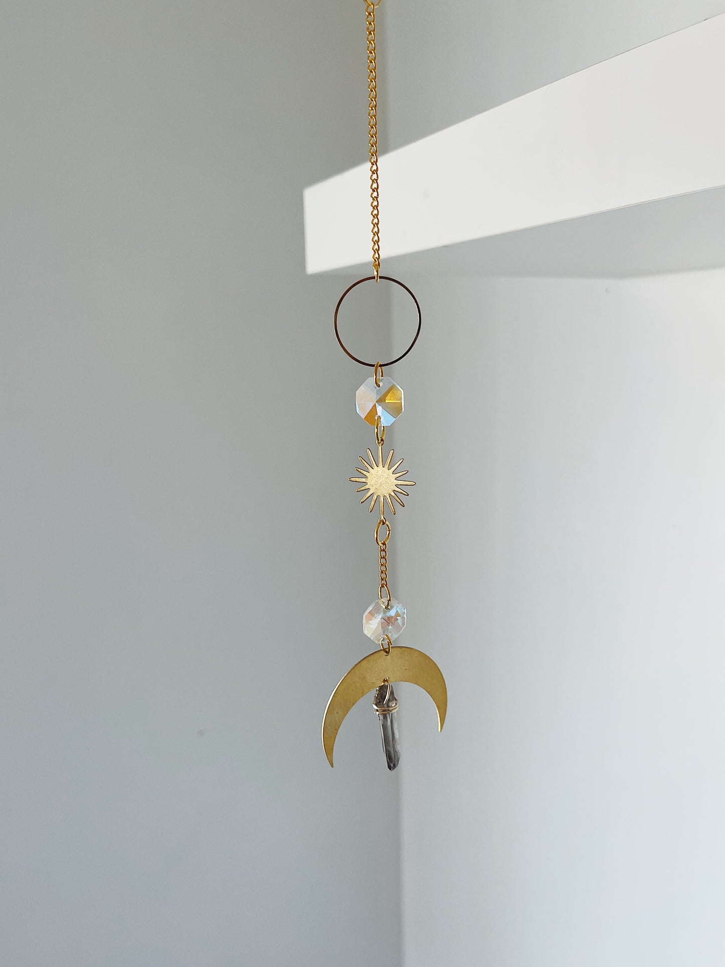 Champagne Aura Quartz Sun Catcher