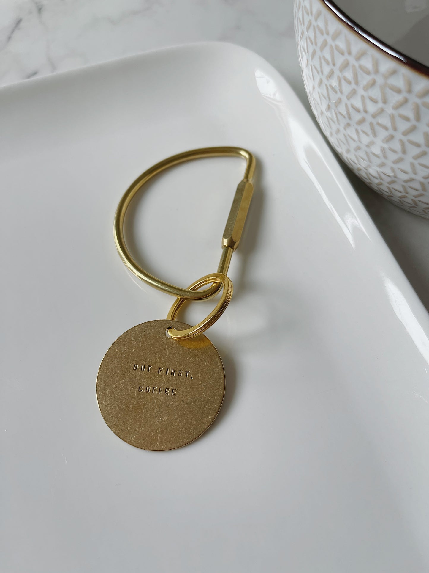 BUT FIRST. COFFEE Carabiner