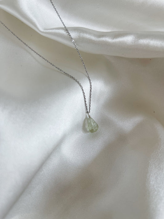 Fluorite Drop Silver Necklace