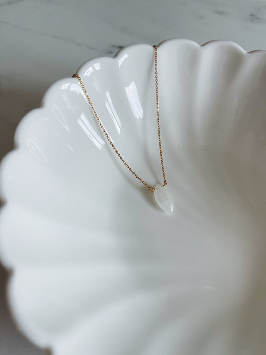 Moonstone Briolette Gold Necklace