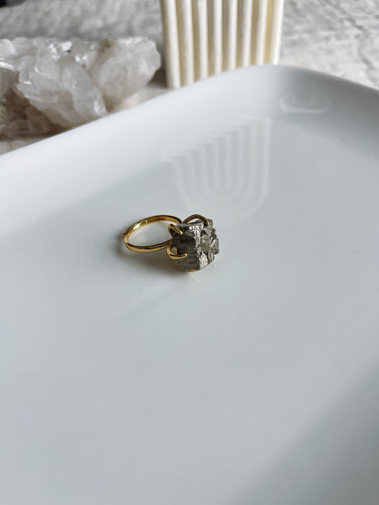 Pyrite 18k Gold Ring